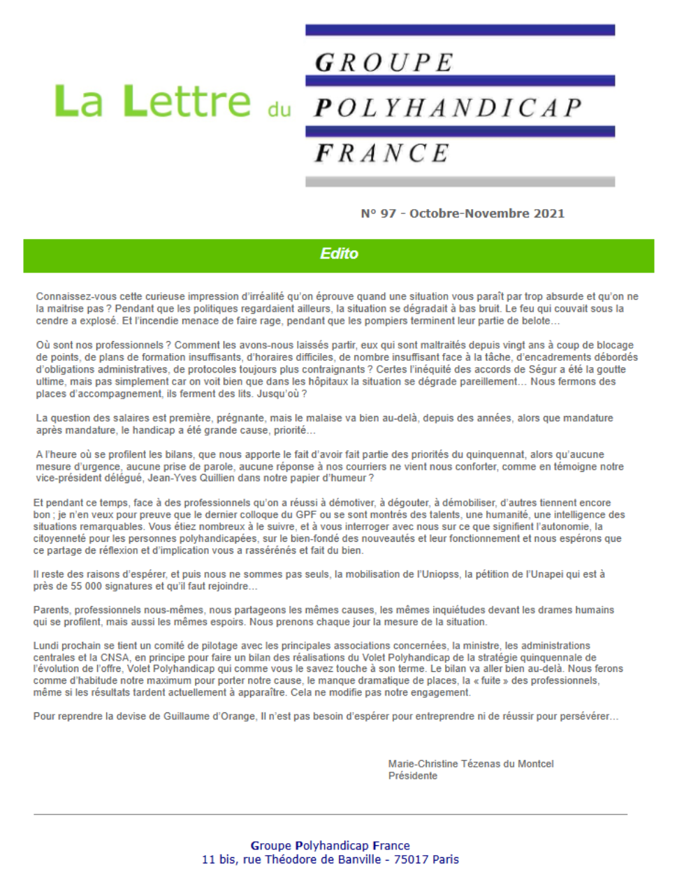 Image de La Lettre 97. CLiquez sur l'image pour accéder au texte.
