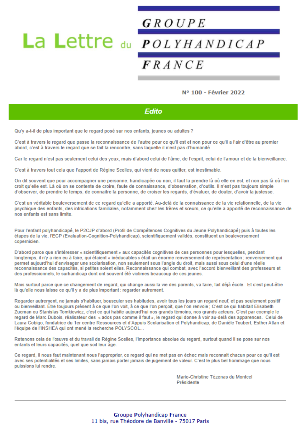Image de La Lettre n°100. Cliquez dessus pour accéder au texte.