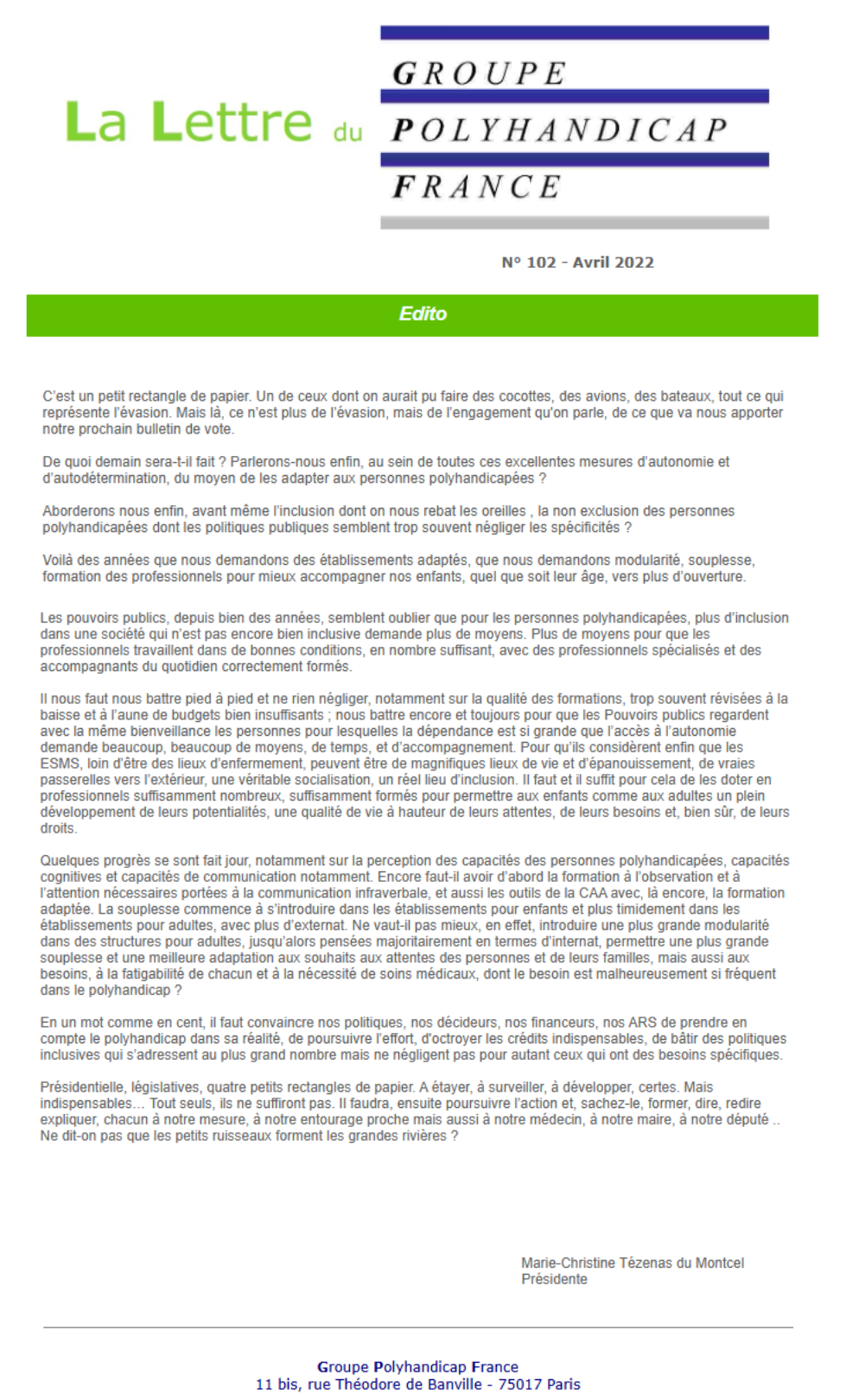 Image de La Lettre n°102. Cliquer dessus pour accéder au texte