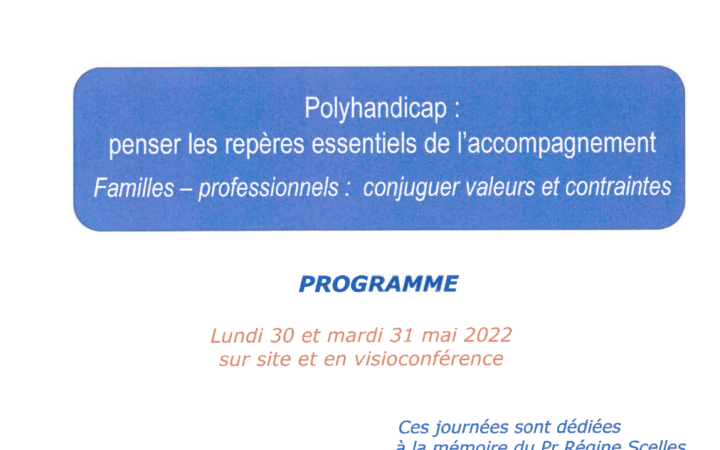 1ère page programme colloque