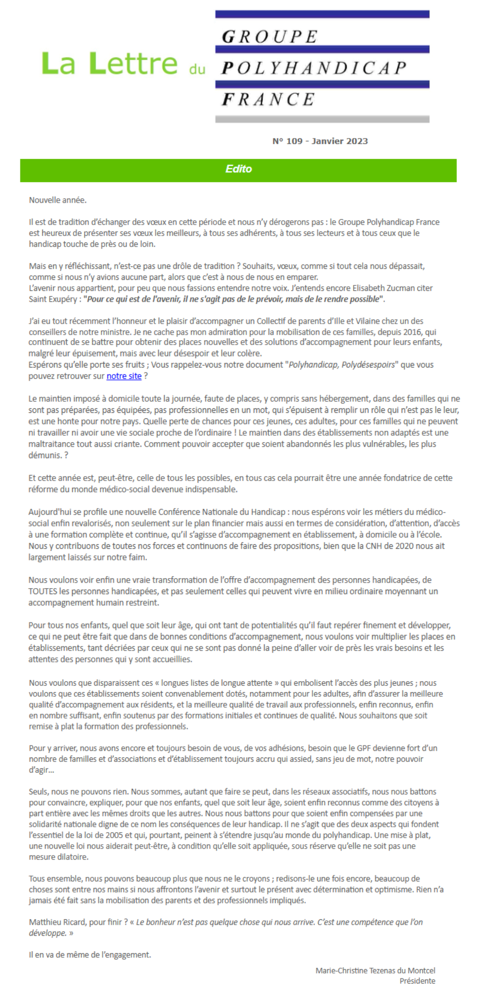 Image de La Lettre n°109. Cliquer dessus pour accéder au texte.