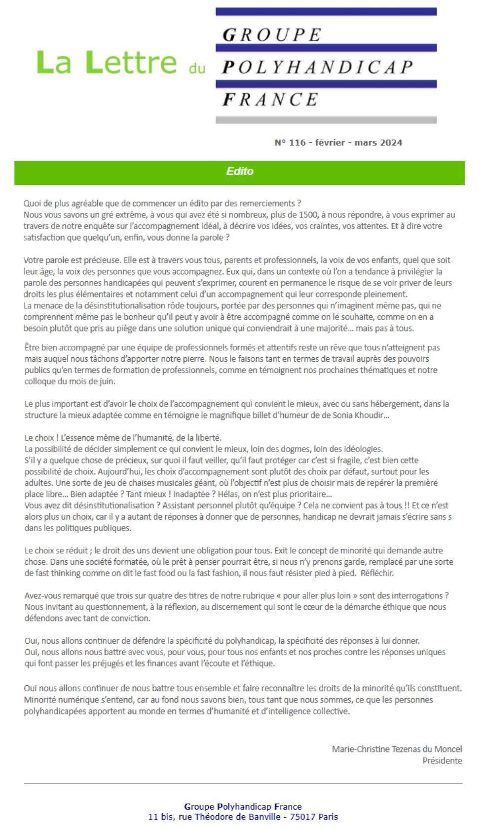 Image de La Lettre n°116. Cliquez dessus pour accéder au texte