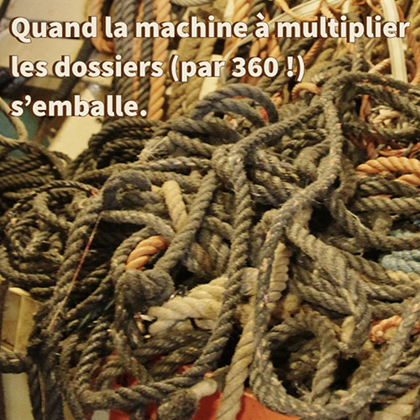 image de multiples cordes au sol emmêlées avec pour texte : 