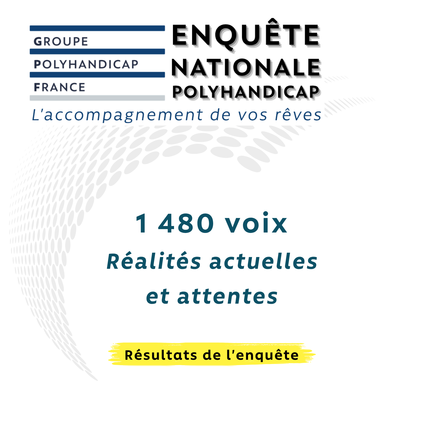 GPF : enquête nationale polyhandicap, l'accompagnement de vos rêves. 1480 voix, parents et professionnels. Réalités actuelles et attentes.